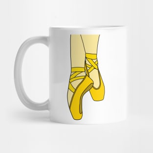 Yellow pointe shoes Mug